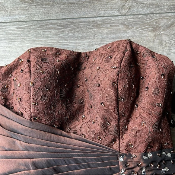 NWT  IZIDRESS Strapless Sequins Evening Bride Cocktail Dress - Picture 5 of 16